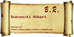 Bukovszki Róbert névjegykártya