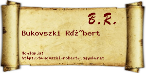 Bukovszki Róbert névjegykártya