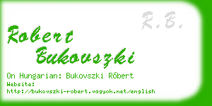 robert bukovszki business card